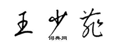 梁锦英王少菲草书个性签名怎么写