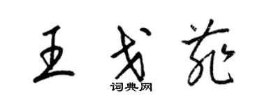 梁锦英王戈菲草书个性签名怎么写