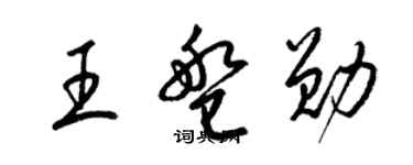 梁锦英王盘勋草书个性签名怎么写