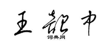 梁锦英王韶中草书个性签名怎么写