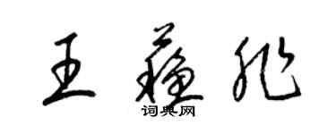 梁锦英王苏非草书个性签名怎么写