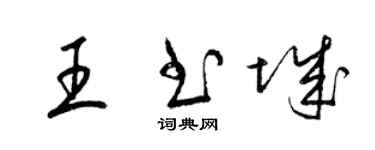 梁锦英王书城草书个性签名怎么写