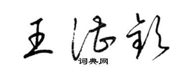 梁锦英王湛钦草书个性签名怎么写
