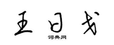 梁锦英王日戈草书个性签名怎么写