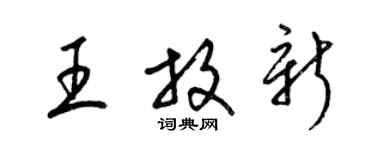 梁锦英王放新草书个性签名怎么写