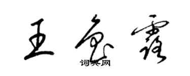 梁锦英王鲁露草书个性签名怎么写