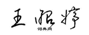 梁锦英王昭婷草书个性签名怎么写