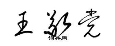 梁锦英王敬党草书个性签名怎么写