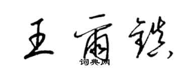 梁锦英王尔镇草书个性签名怎么写