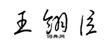 梁锦英王翎臣草书个性签名怎么写