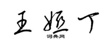 梁锦英王娅丁草书个性签名怎么写