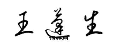 梁锦英王蓬生草书个性签名怎么写