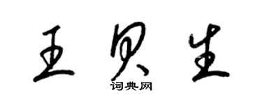 梁锦英王贝生草书个性签名怎么写