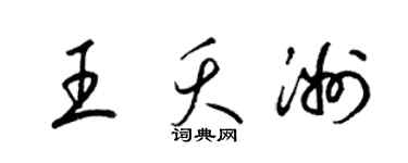 梁锦英王夭洲草书个性签名怎么写