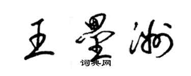 梁锦英王垒洲草书个性签名怎么写