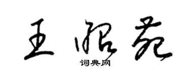 梁锦英王昭苑草书个性签名怎么写