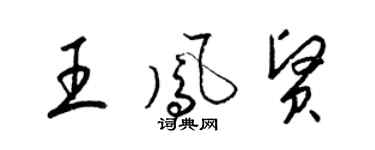 梁锦英王凤贤草书个性签名怎么写