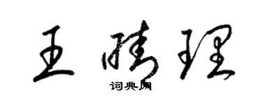 梁锦英王晴理草书个性签名怎么写