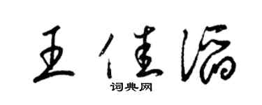 梁锦英王佳滔草书个性签名怎么写