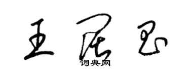 梁锦英王阔昌草书个性签名怎么写