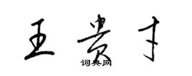 梁锦英王贵才草书个性签名怎么写