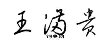 梁锦英王满贵草书个性签名怎么写