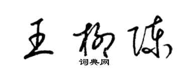 梁锦英王柳陈草书个性签名怎么写