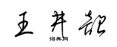 梁锦英王井韶草书个性签名怎么写