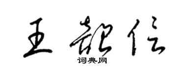梁锦英王韶信草书个性签名怎么写