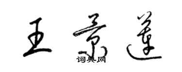 梁锦英王景莲草书个性签名怎么写