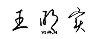 梁锦英王明实草书个性签名怎么写