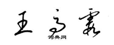 梁锦英王高霞草书个性签名怎么写
