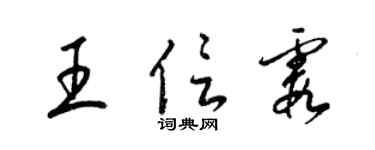 梁锦英王信霞草书个性签名怎么写