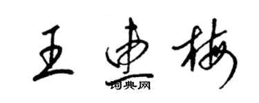 梁锦英王惠梅草书个性签名怎么写