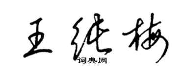 梁锦英王纯梅草书个性签名怎么写
