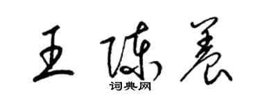 梁锦英王陈养草书个性签名怎么写
