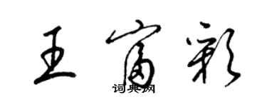 梁锦英王富彩草书个性签名怎么写
