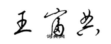 梁锦英王富典草书个性签名怎么写