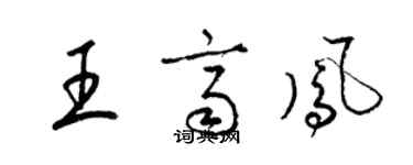梁锦英王齐凤草书个性签名怎么写