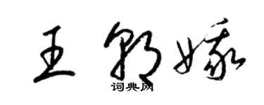 梁锦英王朝娥草书个性签名怎么写