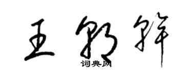 梁锦英王朝干草书个性签名怎么写