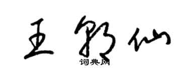 梁锦英王朝仙草书个性签名怎么写