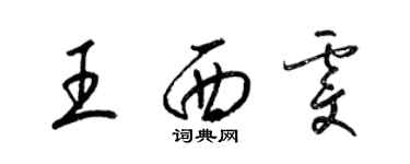 梁锦英王西雯草书个性签名怎么写