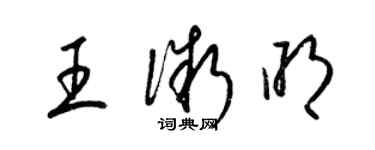 梁锦英王微明草书个性签名怎么写