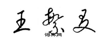 梁锦英王繁友草书个性签名怎么写