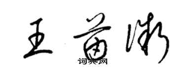 梁锦英王苗微草书个性签名怎么写