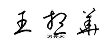 梁锦英王想华草书个性签名怎么写