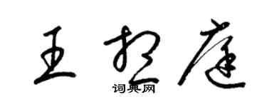 梁锦英王想庭草书个性签名怎么写