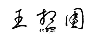 梁锦英王想团草书个性签名怎么写