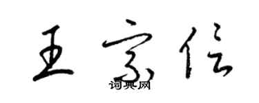 梁锦英王宗信草书个性签名怎么写